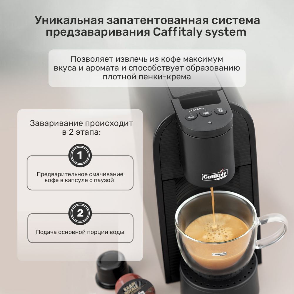 Кофемашина капсульная Caffitaly System S36 Volta Black (черная)