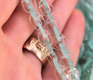 Цепь акриловая зеленая 5 мм