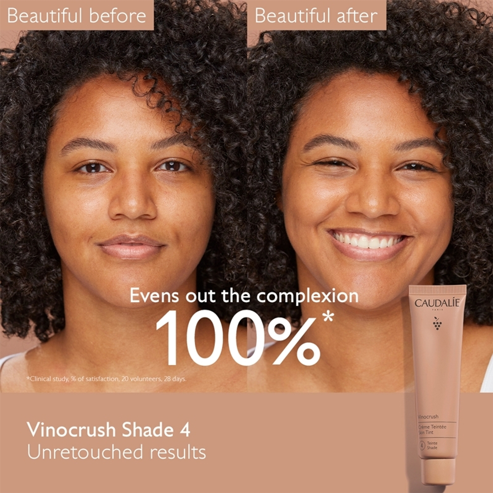 Caudalie Vinocrush Skin Tint - CC-крем для выравнивания тона кожи с увлажняющим эффектом, 30 ml