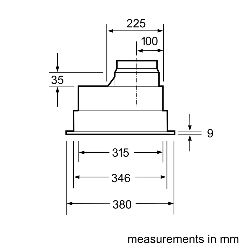 Встраиваемая вытяжка Bosch DHL555BL