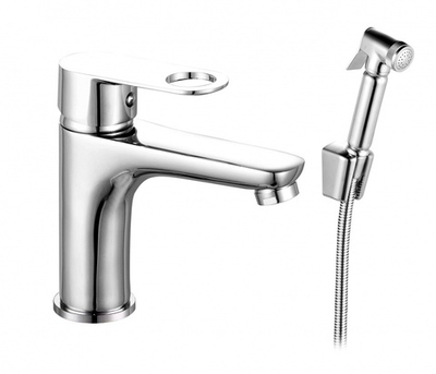 043551 Смес. од. для раковины с под. гиг. лейки (ХРОМ) ViEiR (10/1шт)