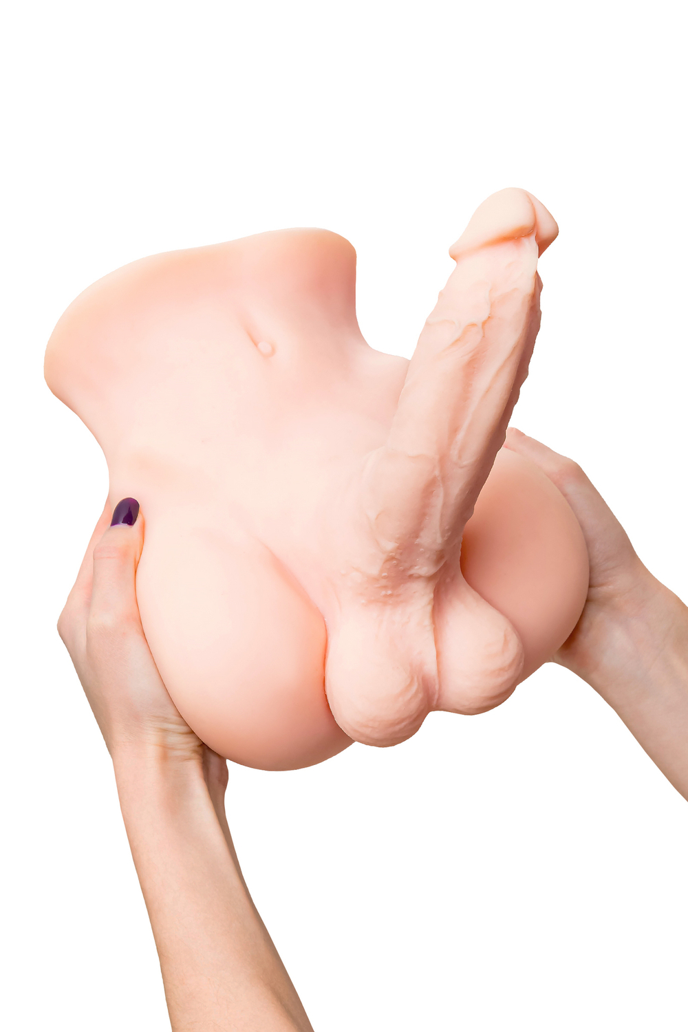 Мастурбатор с фаллосом Juicy Pussy Manuel, TPE, телесный, 25 см