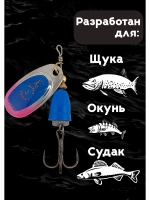 Блесна вертушка на щуку и окуня летняя Blue Fox №3, цвет #23