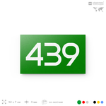Номер на дверь 439, табличка на дверь для офиса, квартиры, кабинета, аудитории, склада, зеленая 120х70 мм, Айдентика Технолоджи