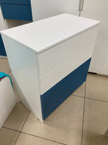 Комод КМД 800.1 Лавис Белый софт/лазурь софт