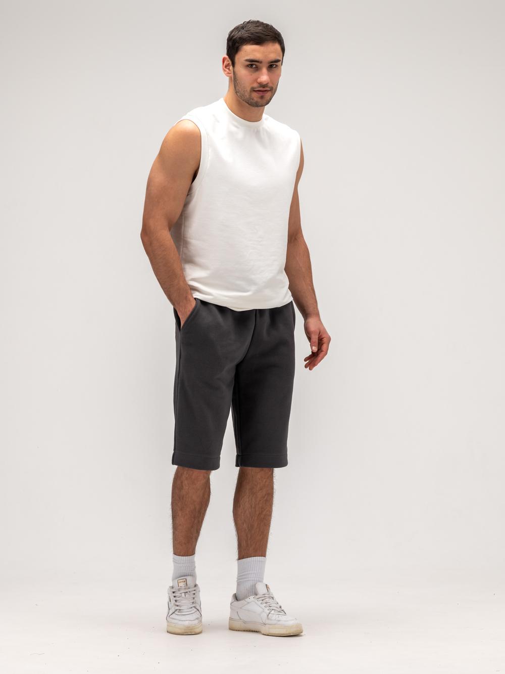 Шорты мужские трикотажные. Графит