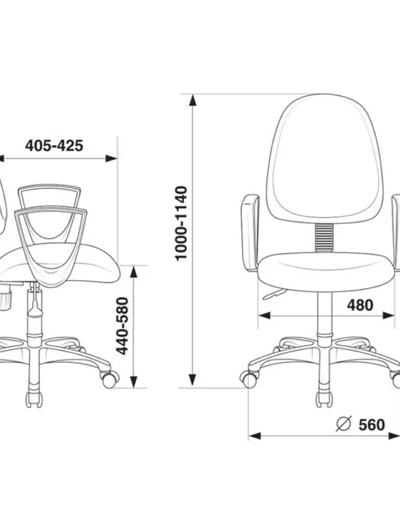 Кресло Бюрократ CH-1300N/3C11 черный