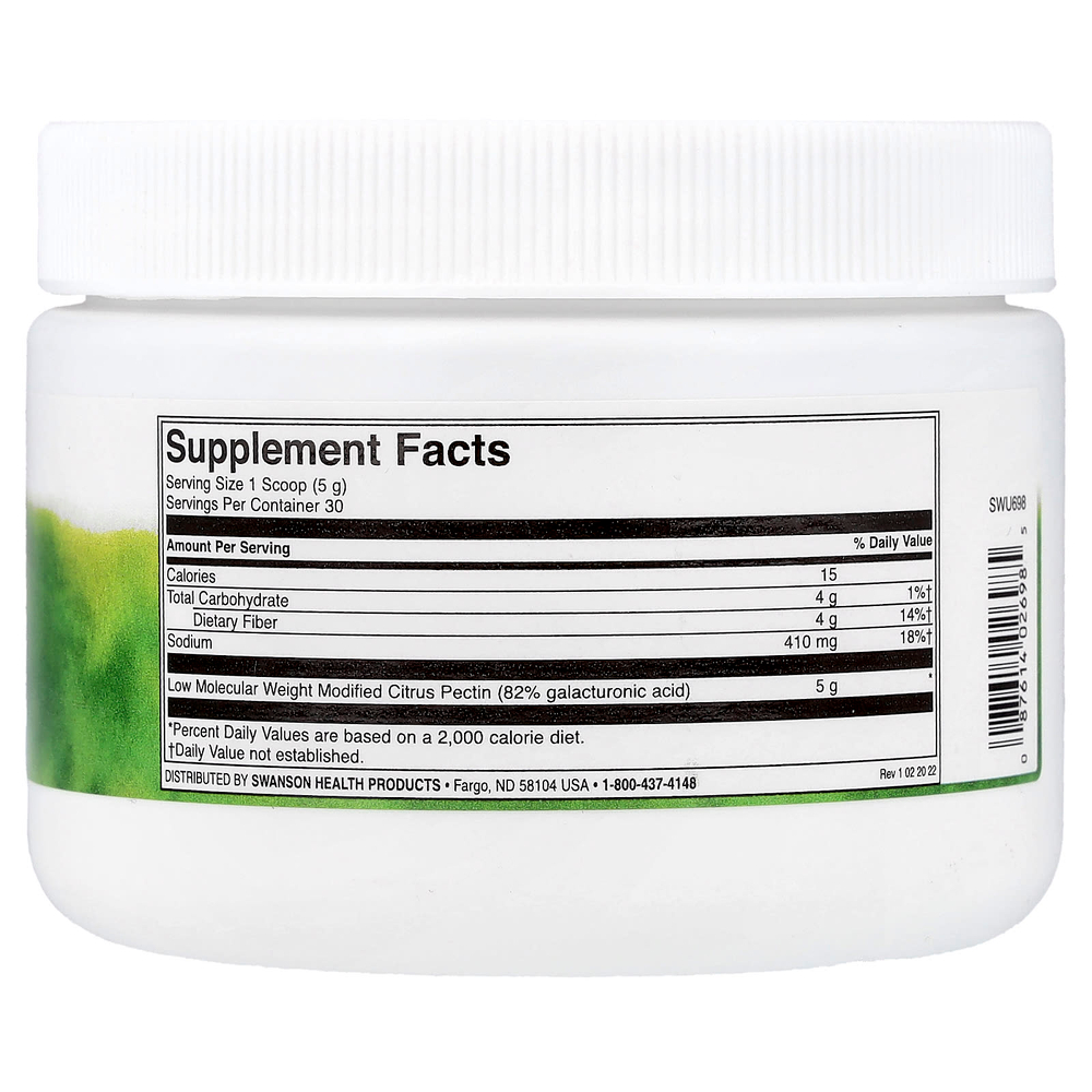 Swanson, модифицированный цитрусовый пектин в порошке, 150 г (5,28 унции)