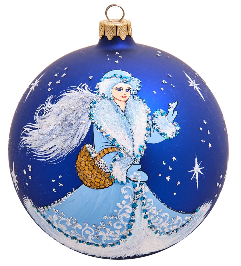 Элита НФШ-1288 Ел.украшение Шар «Снегурочка с лукошком» 120 мм