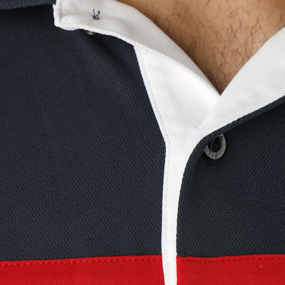 Мужское теннисное поло Fila Anton Polo Men - White, Dark Blue