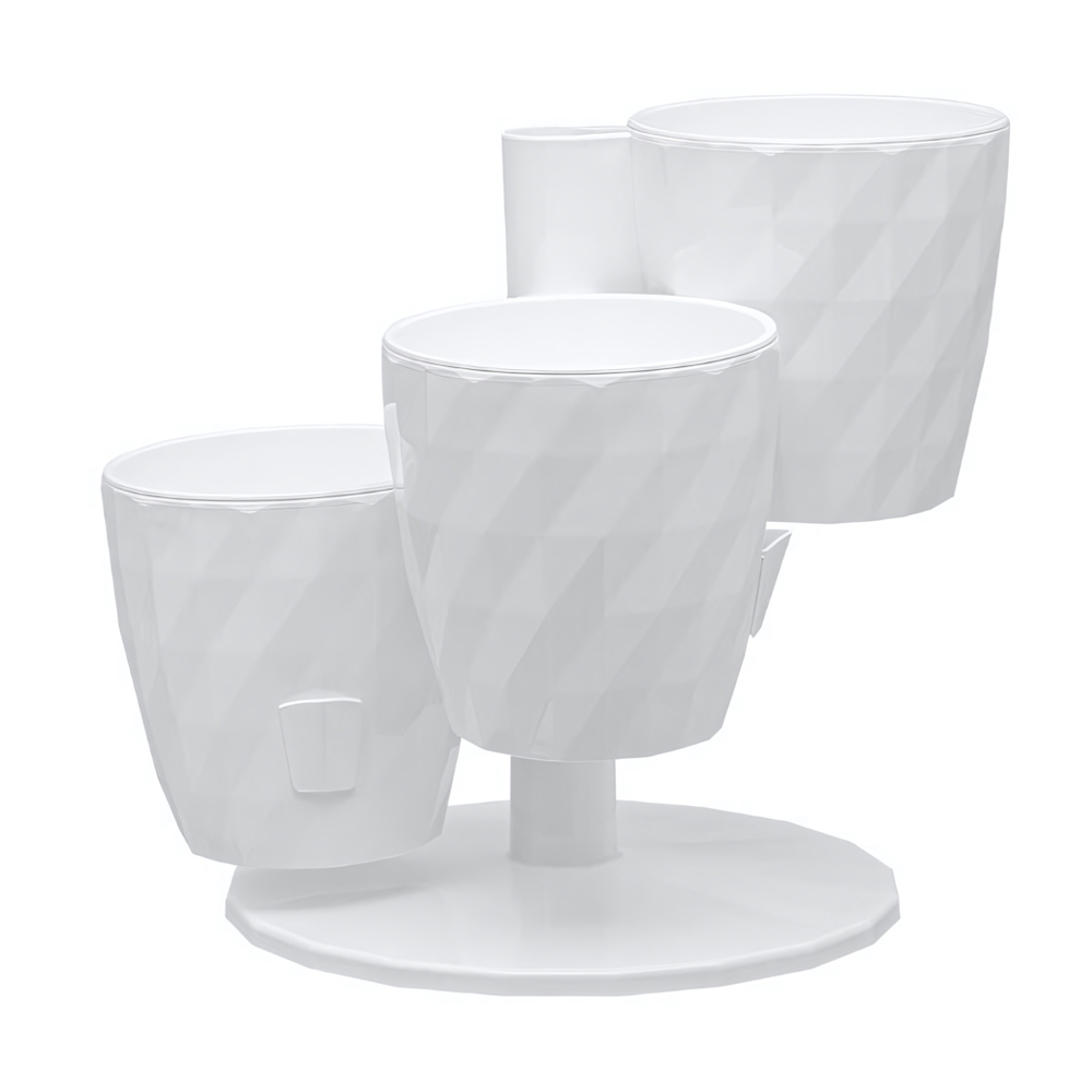 Кашпо "RUBY" Трио (1л) Цв. Белый