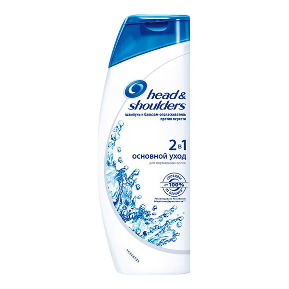 Head&amp;Shoulders Шампунь и бальзам-ополаскиватель для волос 2в1 Основной уход, против перхоти, для нормальных волос, 200 мл