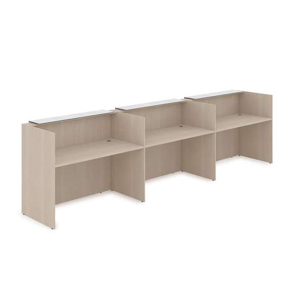 1КР-КЛ.003.1 Комплект Ресепшн с фартуком HPL (4264*750*1149) (с подсветкой)