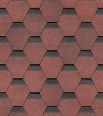 Гибкая черепица Docke PREMIUM Двухслойная "Шеффилд" Клубника 3м2