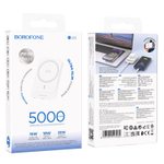 Портативный аккумулятор BOROFONE BJ63 PD 20W MagSafe 5000 mAh (белый)