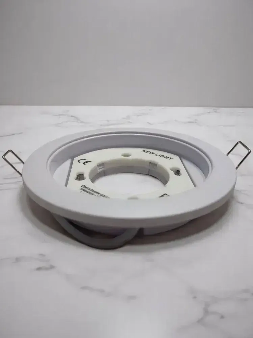 Светильник встраиваемый ПЛАСТИК, GX53, белый, для натяжного и гипсокартонного потолка, комплект 10шт