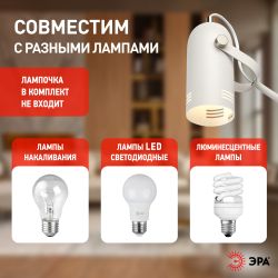 Настольный светильник ЭРА N-117-Е27-40W-W белый