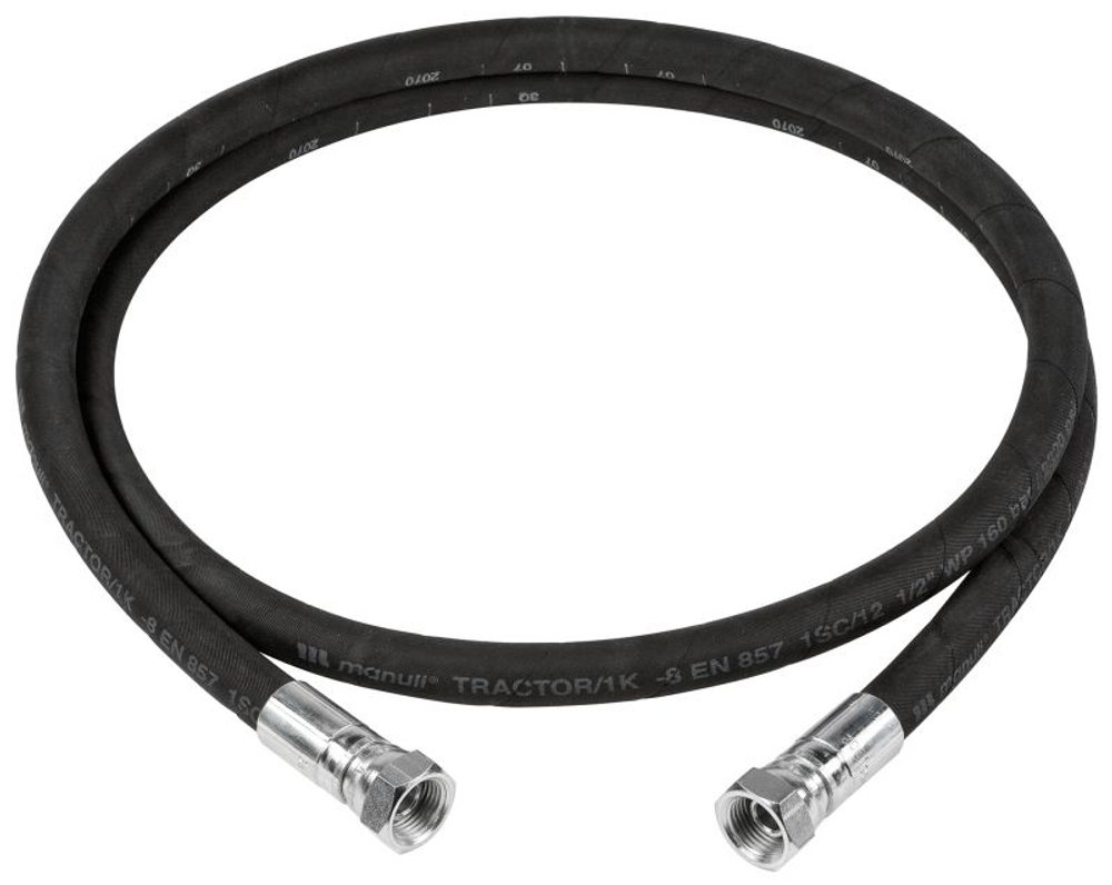 Шланг для раздачи масла 1/2", давление 150 бар, 4 метра, F1/2" / M1/2", ECODORA (Италия)