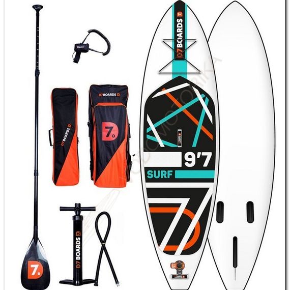 Надувная доска для SUP серфинга D7 Boards Surf 9.6