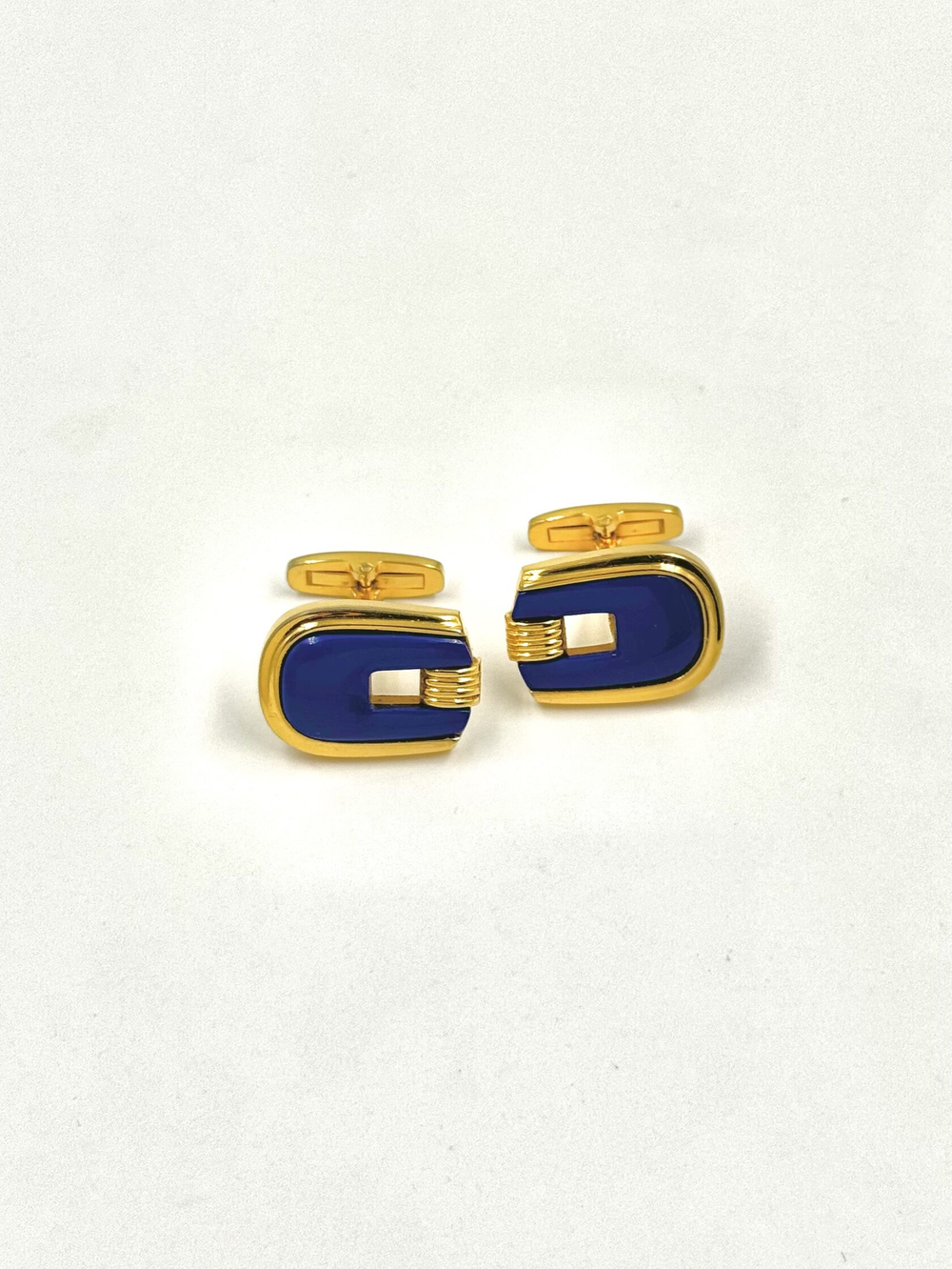Запонки с синими вставками YSL