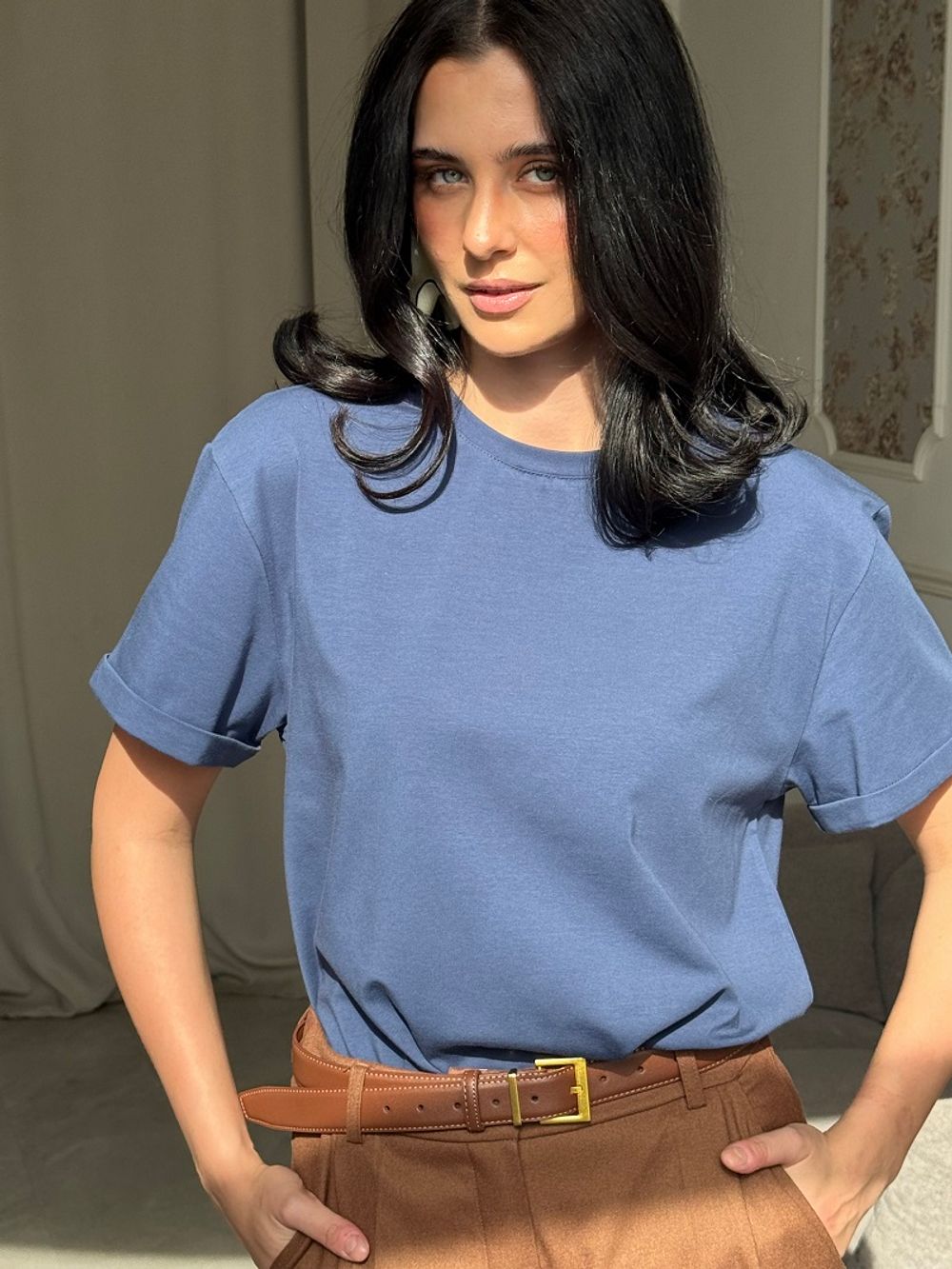 Футболка оверсайз синяя