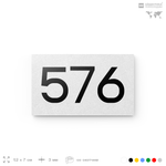 Номер на дверь 576, табличка на дверь для офиса, квартиры, кабинета, аудитории, склада, белая 120х70 мм, Айдентика Технолоджи