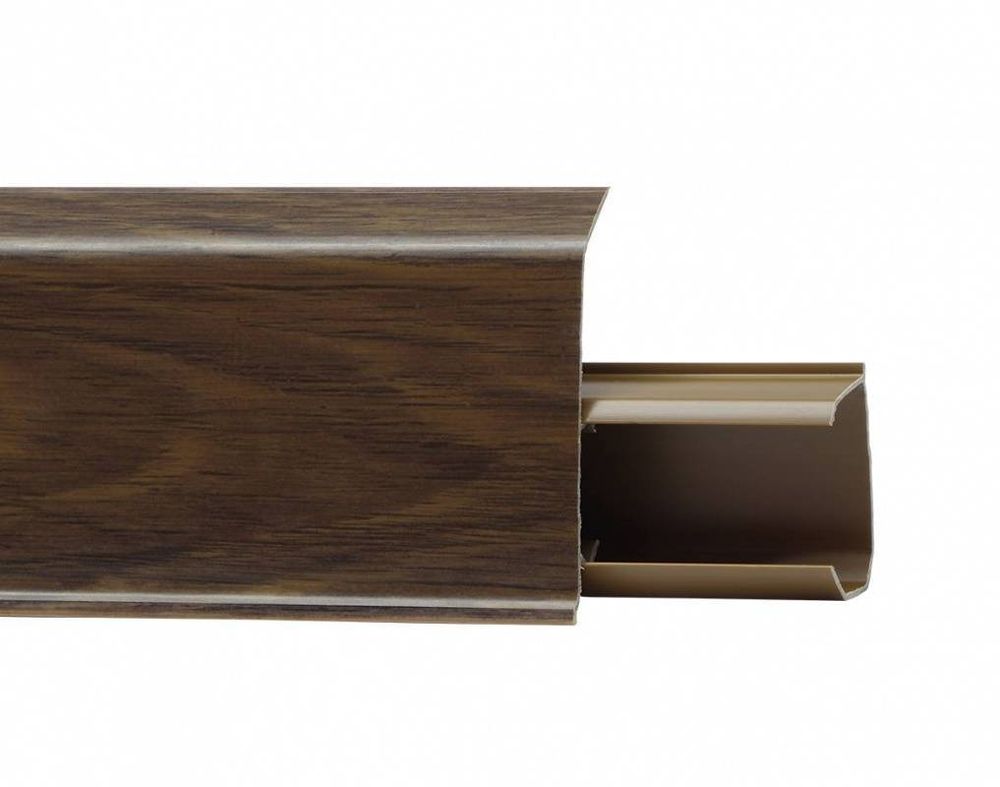 Пластиковый плинтус Royce 55 мм (2200x55x18) 535 Дуб Кармелитовый