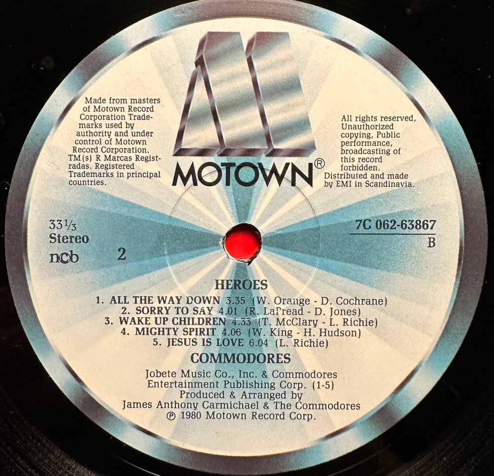 Commodores - Heroes (Скандинавия 1980г.)