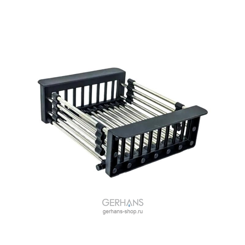 Коландер раздвижной для кухонной мойки GERHANS K30300B  черный
