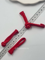 Застежка клевант узел красная (китайская пуговица)