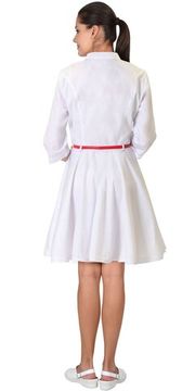 Халат женский "Сириус-Веста" (белый/красный)