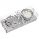 Свечи новогодние «Новогодний праздник» 22x8.3x7 см, серебро