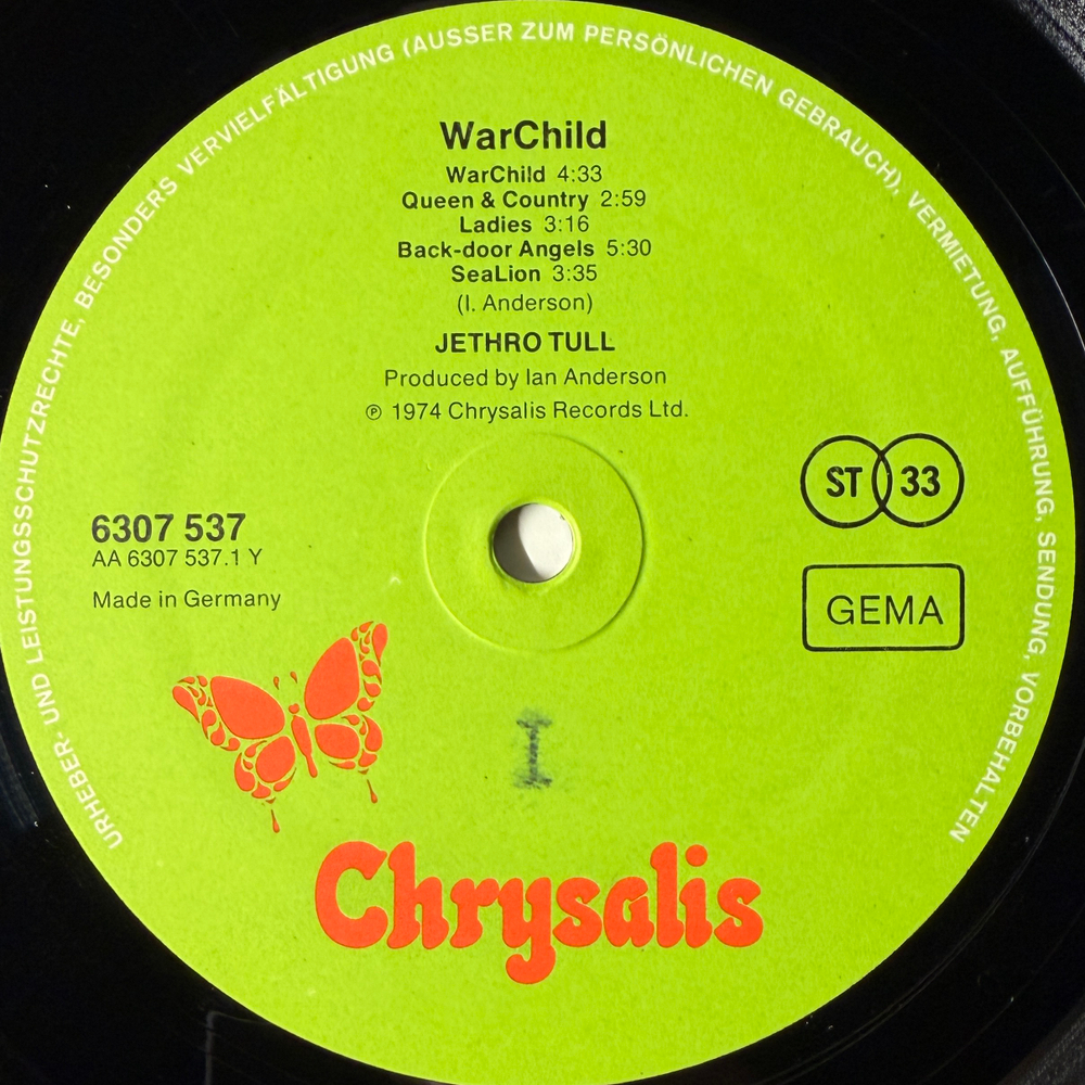 Jethro Tull - War Child (Германия 1974г.)