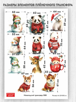 Трансфер для декупажа переводной рисунок для поверхностей новогодний 088