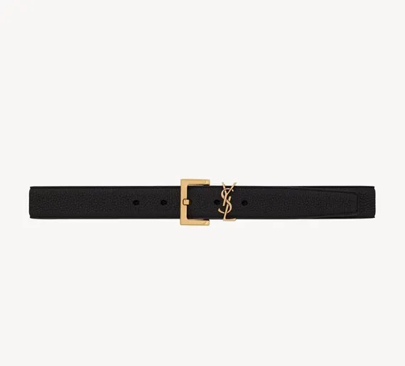 Ремень SAINT LAURENT с пряжкой CASSANDRE