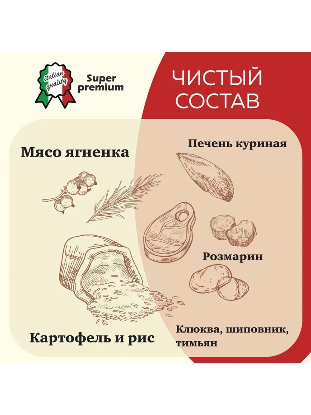 Корм для взрослых собак малых пород, ягненок 800 гр