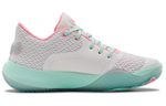 Under Armour Spawn 2 comfortable and versatile shock absorption, non-slip, wear-resistant, mid-cut actual combat basketball shoes for men and women with the same style of white pink green