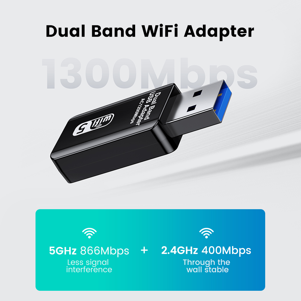 Адаптер Wi-Fi беспроводной 1300Mbps 802/11C/a/b/g