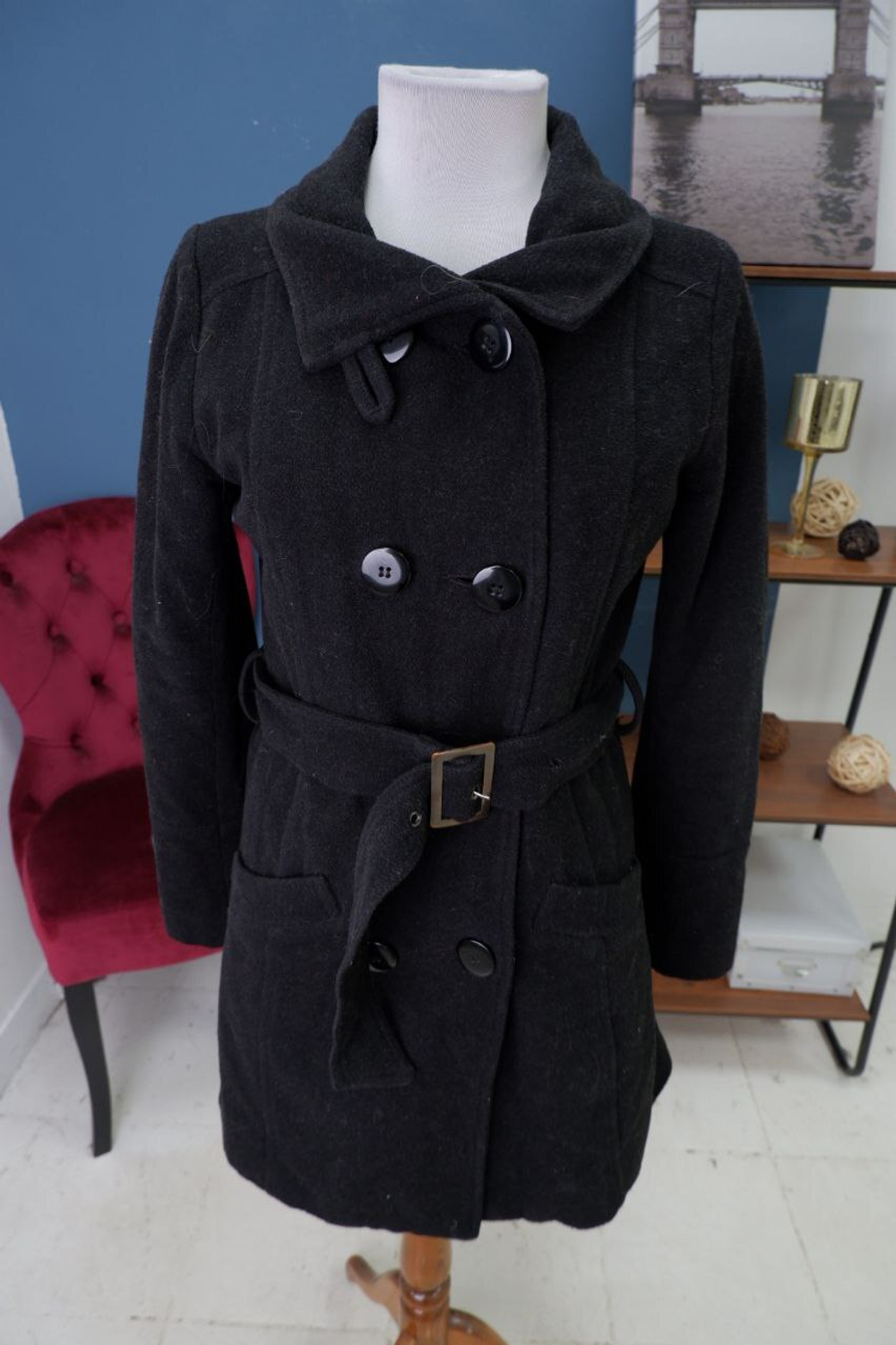 Пальто Fishbone шерстяное 44 размер