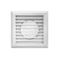 Решётка вентиляционная разъёмная 175х175 мм с москитной сеткой с фланцем 125 мм