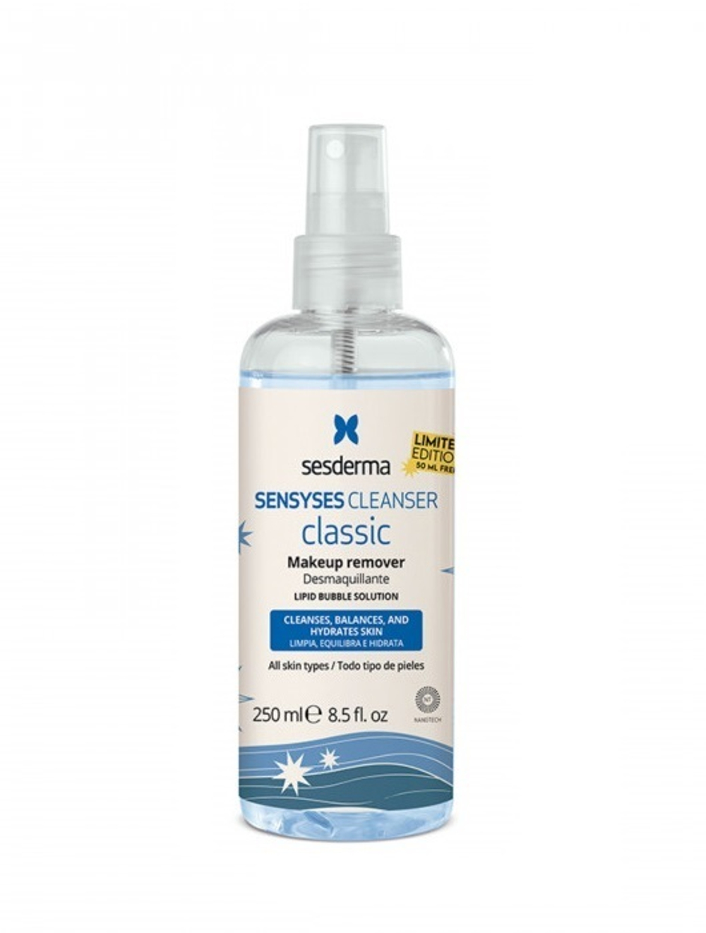 Sesderma SENSYSES CLEANSER Classic - Липосомальный лосьон для снятия макияжа для всех типов кожи, 250 мл (спрей)