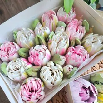 Зефир «Махровые тюльпаны» / 23*16 см