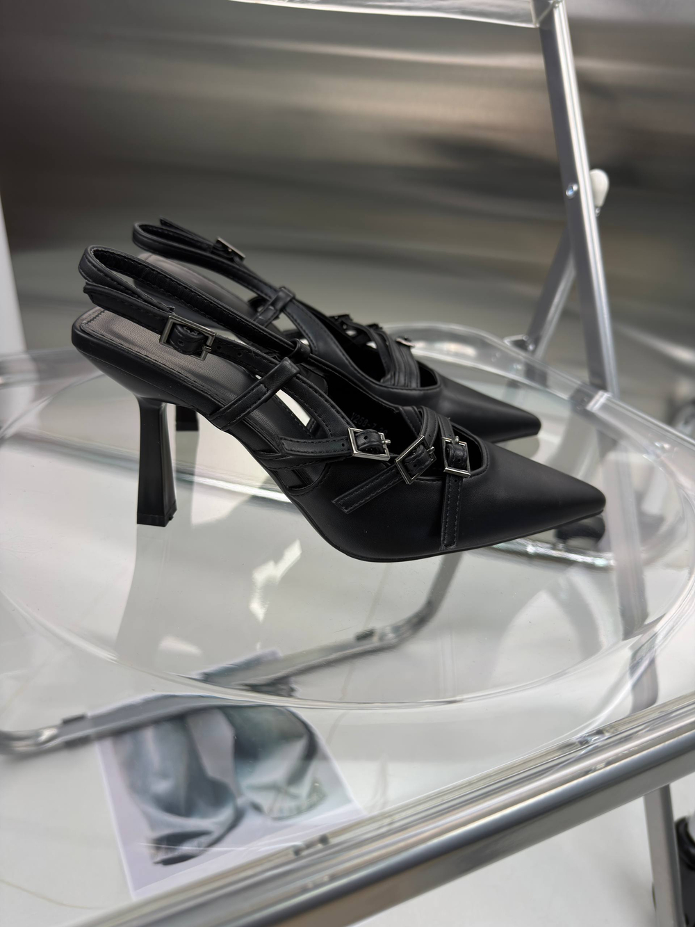 Туфли женские экокожа арт. 258-7 цвет "чёрный"