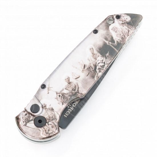 Складной нож Pro -Tech TR-3-Four Horsemen PR/TR-3 4H-B c клинком из стали 154CM, рукоять алюминий