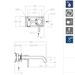 Встраиваемый смеситель для раковины DRAKO 332103