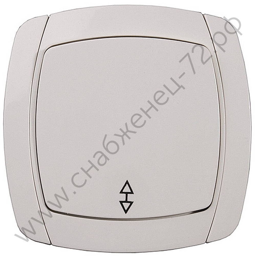 СВЕТОЗАР City light, проходной одноклавишный в сборе бежевый 10А/~250В, Электрический выключатель (SV-54237-B)