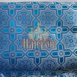 Шёлк "Невский" голубой с серебром