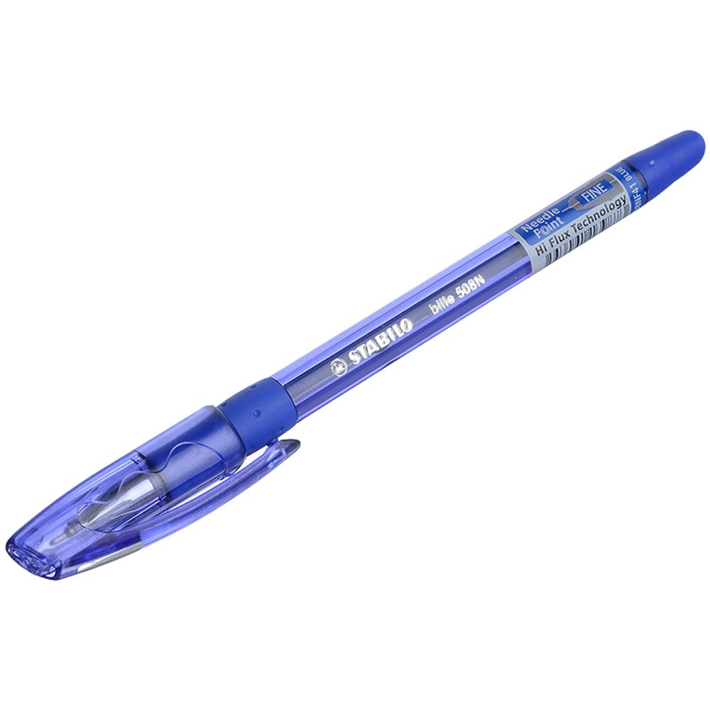 Ручка шариковая STABILO "Bille", корпус прозрачный, игольчатый узел 0,7 мм, линия письма 0,38 мм, синяя, 508/41N, 508NF1041