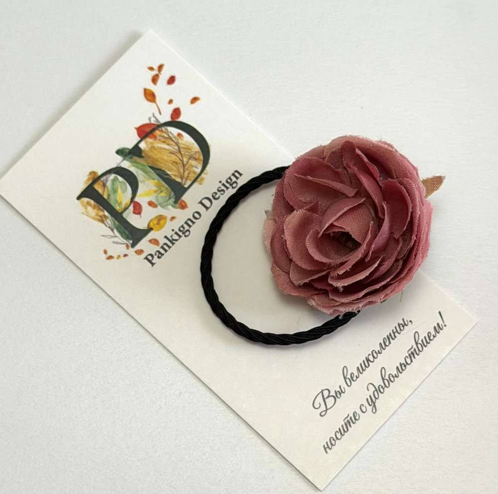 Резинка Pankigno Design с нюдовой розой
