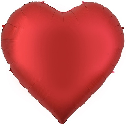 К Б/РИС СЕРДЦЕ 63" Сатин Red (160 см)